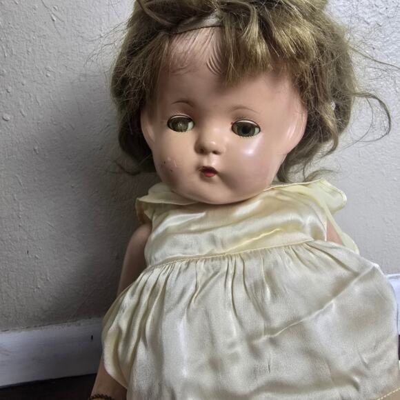 VERY RARE 1930's Effanbee Patsy Lou Composition Doll Original with Bracelet - Picture 4 of 12